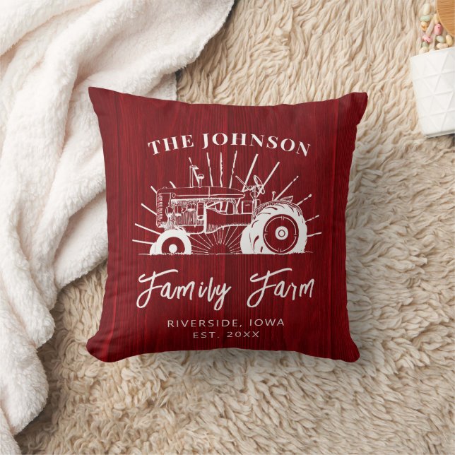 Cojín Decorativo Almohadón Navideño de Granja con Madera Rústica de (Manta)