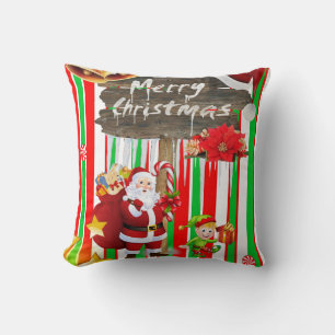 Cojín Decorativo Almohadón Navideño, Elfo Santa