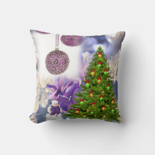 Cojín Decorativo Almohadón Navideño Muñeco de Nieve