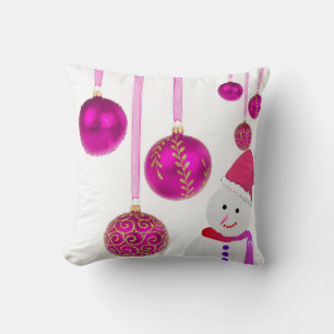 Cojín Decorativo Almohadón Navideño Muñeco de Nieve
