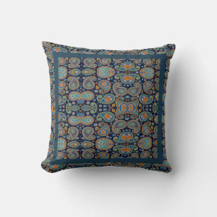 Cojín Decorativo Almohadón Paisley Antiguo Para Sofá