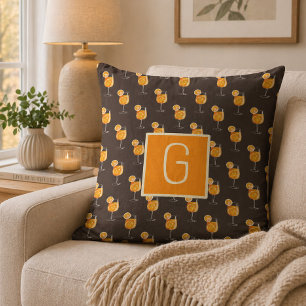 Cojín Decorativo Almohadón para lanzar cóctel Spritz con monograma 
