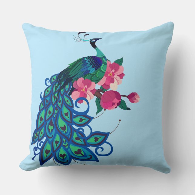 Cojín Decorativo Almohadón-Pavo Real (Anverso)
