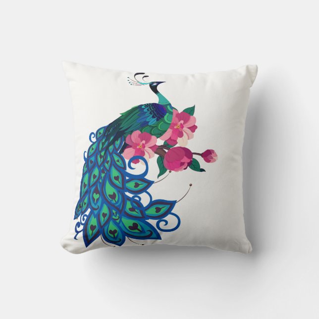 Cojín Decorativo Almohadón-Pavo Real (Anverso)