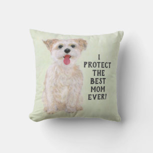 Cojín Decorativo Almohadón Pequeño Perro Guardián Morkie