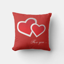 Almohadón personalizable Corazones Rojos Para ti