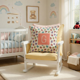 Cojín Decorativo Almohadón Personalizado de Mariquitas Dibujadas a 