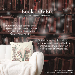 Cojín Decorativo Almohadón personalizado para amantes del LIBRO