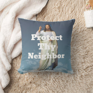 Cojín Decorativo Almohadón Protect Thy Neighbor