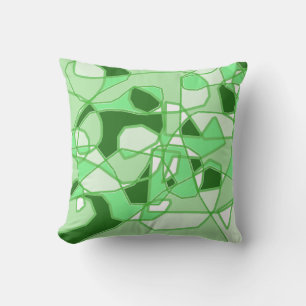 Cojín Decorativo Almohadón Verde Abstracto para Tirar