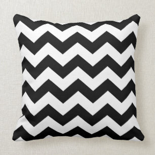 Cojín Decorativo Almohadón - Zigzags en negro y blanco