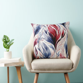 Cojín Decorativo Almohadones azules y borgoña temáticos