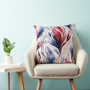 Cojín Decorativo Almohadones azules y borgoña temáticos