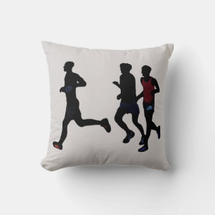 Cojín Decorativo Almohadones con 3 siluetas de corredores