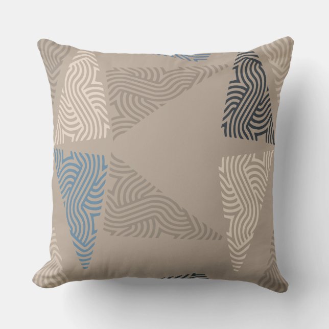 Cojín Decorativo Almohadones con patrón de triángulo (Anverso)