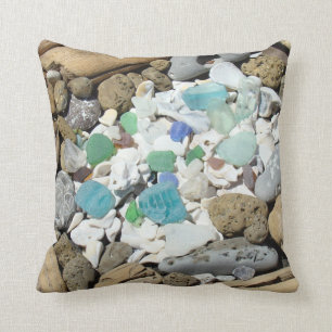 Cojín Decorativo Almohadones de conchas de mar de playa Fósiles de 