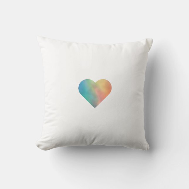 Cojín Decorativo Almohadones de corazón blanco simpl (Anverso)