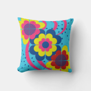 COJÍN DECORATIVO ALMOHADONES DE DISEÑO FLOWER POWER - REGALOS ÚNICO