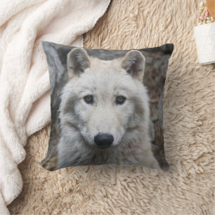 COJÍN DECORATIVO ALMOHADONES DE LOBO BLANCO