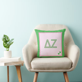 Cojín Decorativo Almohadones de monograma de hermandad | Delta Zeta