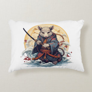Cojín Decorativo Almohadones de Rata Samurái