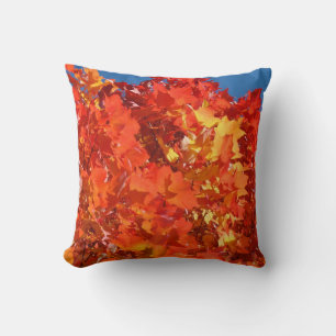 Cojín Decorativo Almohadones de temporada Otoño Naranja Rojo Amaril