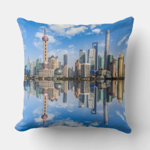 Cojín Decorativo Almohadones del paseo marítimo de Shanghái
