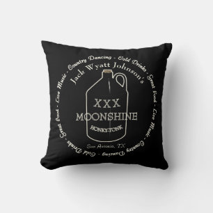 Cojín Decorativo Almohadones divertidos de bar de moonshine honky-t