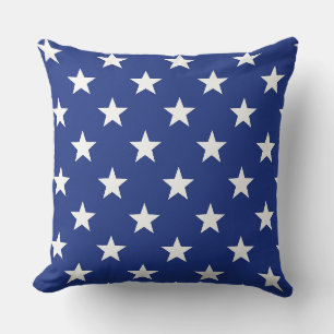 Cojín Decorativo Almohadones - Estrellas Azules y Blancas