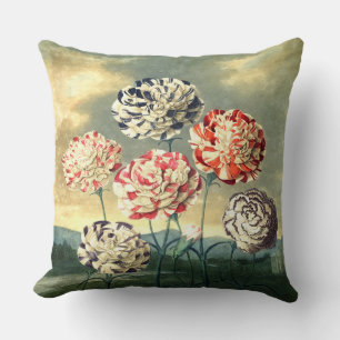 Cojín Decorativo Almohadones Florales Vintage del Templo de Flora