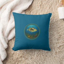 Cojín Decorativo Almohadones Océano Azul Pez Picasso Trigger
