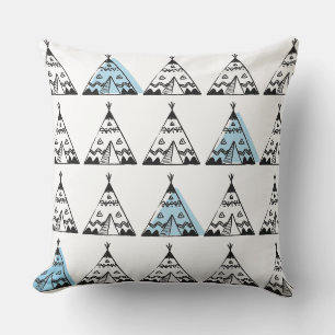 Cojín Decorativo Almohadones para niños - Teepee Azul