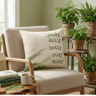 Cojín Decorativo Almohadones personalizados con nombres verde salvi