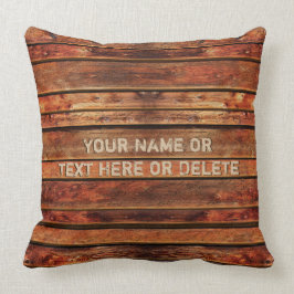 Cojín Decorativo Almohadones personalizados de cabaña rústica con T