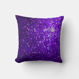 Cojín Decorativo Almohadones Purpura Falso Glam Brillante Purpurina