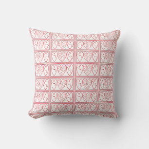Cojín Decorativo Almohadones rojos y blancos para cama, sofá o divá