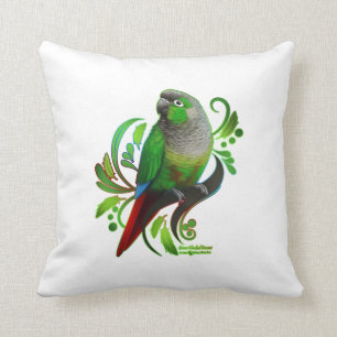 Cojín Decorativo Almohín conuro verde con queso