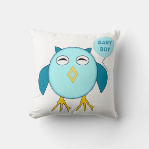 Cojín Decorativo Almohín De Bebé Azul Cuto