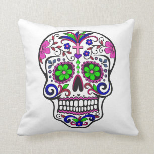 Cojín Decorativo Almohín de cráneo de azúcar