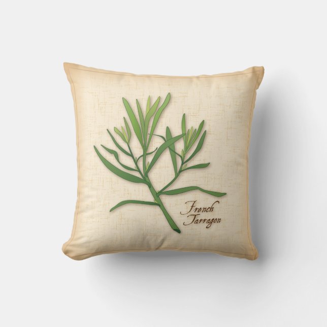 Cojín Decorativo Almohín de hierba de Tarragón francés (Anverso)