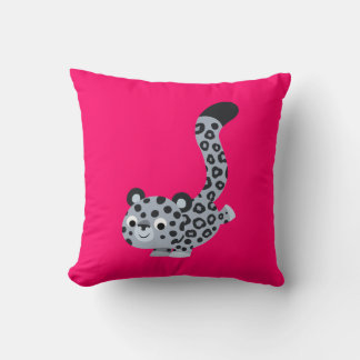 Cojín Decorativo Almohín de leopardo de la nieve de aterrizaje suav