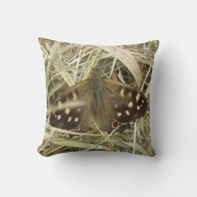 Cojín Decorativo Almohín de mariposa de madera afilada (Anverso)