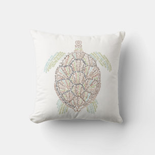 Cojín Decorativo Almohín de tortuga del mar del mundo