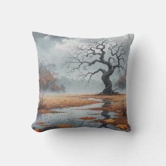 Cojín Decorativo Almohín del árbol del otoño lluvioso