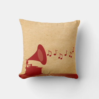 Cojín Decorativo Almohín Gramófono Vintage Rojo