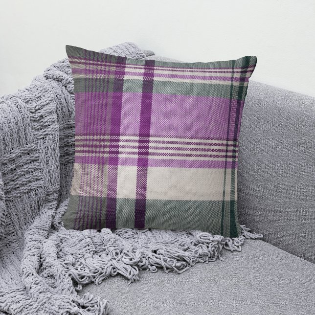Cojín Decorativo Almohín Gris Púrpura Tartán (Subido por el creador)