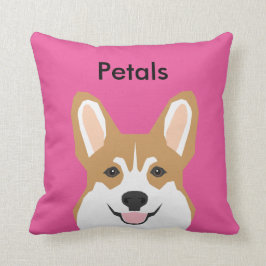 Cojín Decorativo Almohín mate - Almohín corgi nombre personalizado 