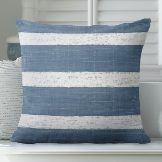 Cojín Decorativo Almohín rayado azul (Subido por el creador)