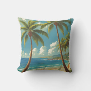 Cojín Decorativo Aloha de viajes hawaianos de estilo vintage desde 