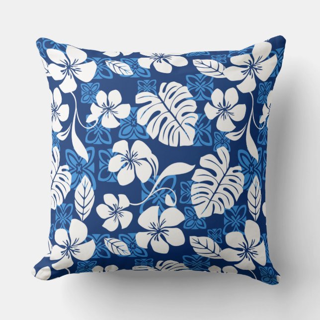 COJÍN DECORATIVO ALOHA FRIDAY (AZUL) (Anverso)